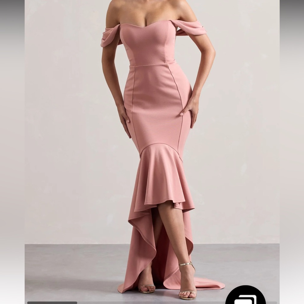 Club L London Pink Strapless Dress